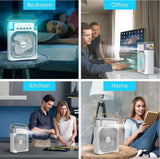Portable Air Cooler Fan with 7-Color Light